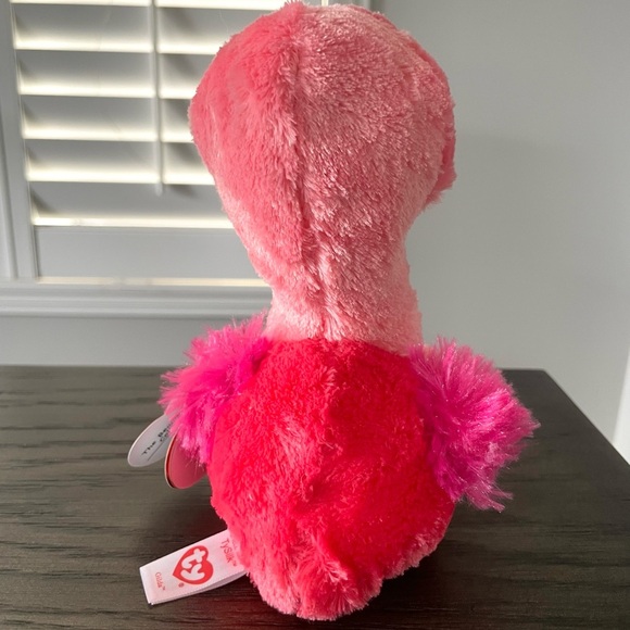 Ty Beanie Boos Pink Flamingo Plush Gilda 6” - Picture 4 of 5